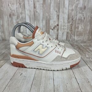 New Balance 550 WA White Bronze Aura Low Top Sneakers Women's‎ Size 5
